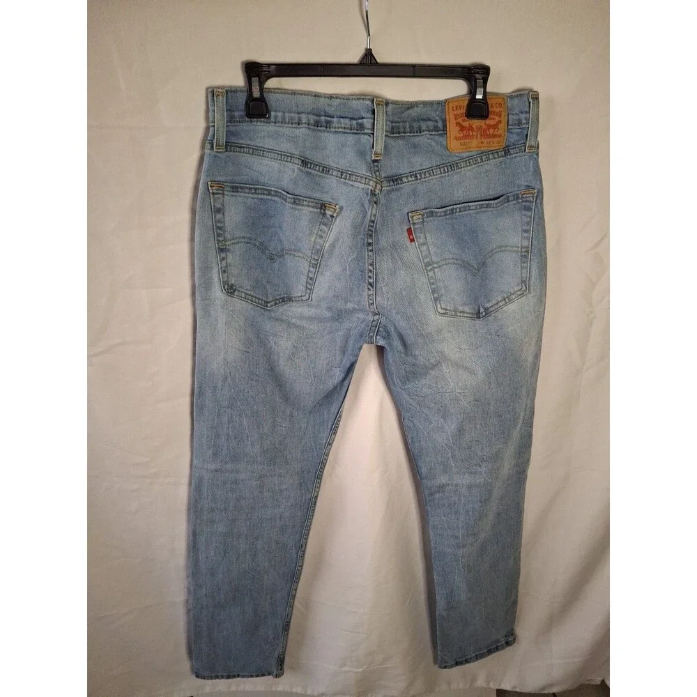 LEVI 502 Straigth Fit Tapered Leg Strech Blue Jeaan Men s Size 32 X 32 (1497)